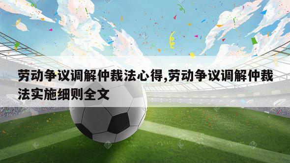 劳动争议调解仲裁法心得,劳动争议调解仲裁法实施细则全文